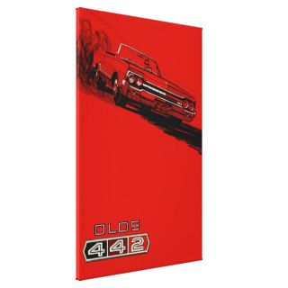 1964 Oldsmobile 442 vintage poster reproduction Gallery Wrapped Canvas