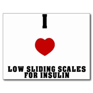 Sliding Scales For Insulin Post Card