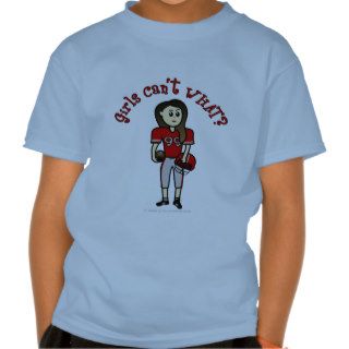Light Red Girls Football T Shirts