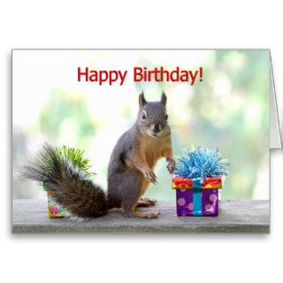 Happy Birthday Squirrel Cards