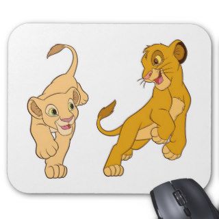 Lion King's Simba and Nala Playing Disney Mousepads