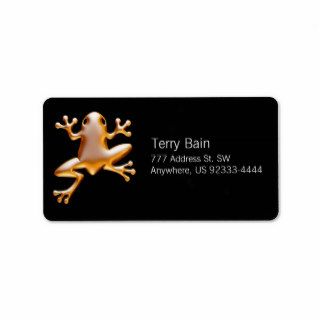 Golden Frog Personalized Address Label