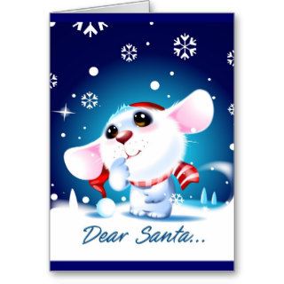 Dear Santa Mouse Card