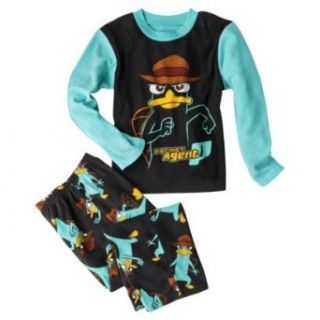 Phineas & Ferb Secret Agent P Boys Fleece Pajama Set (10) Clothing