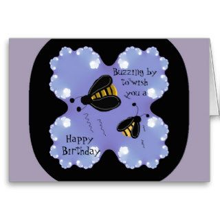 Buzzing Bee's Birthday Wishes Greeting Card