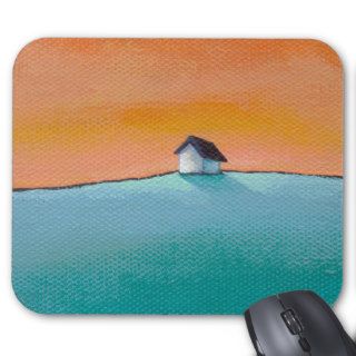 Titled  Little House on the Hill   art landscape Mouse Pads