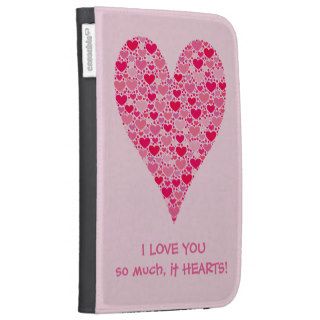 I love you so much it hearts Tiny Hearts Big Heart Kindle Keyboard Cases