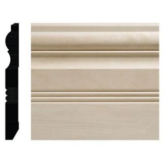Ornamental Mouldings 3/4 in. x 6 1/2 in. White Hardwood Victorian Baseboard Moulding OML30WHW