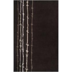 Noah Packard Hand tufted Brown/Beige Contemporary Arpacay New Zealand Wool Abstract Rug (3'3 x 5'3) Surya 3x5   4x6 Rugs