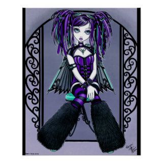 "Reagan" Purple Cyber Goth Fairy Poster