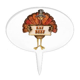 Thanksgiving Turkey / Eat Beef Cake Topper