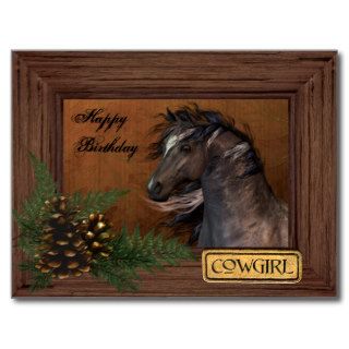 Happy Birthday Cowgirl Postcard