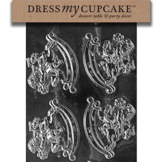 Dress My Cupcake DMCC102 Chocolate Candy Mold, Santa on Rocking Horse, Christmas Kitchen & Dining