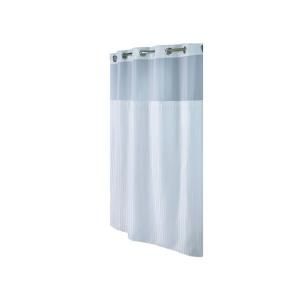 Hookless Shower Curtain in White Herringbone RBH53MY306