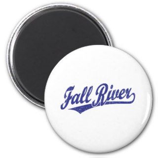 Fall River script logo in blue Magnet