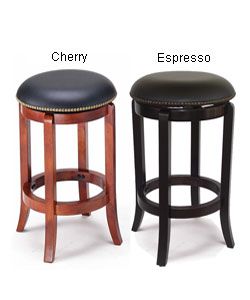 York Faux leather Nailhead Swivel Counter Stool (24 in. H) Bar Stools