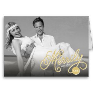 Merrily Ever After First Christmas Holiday Card