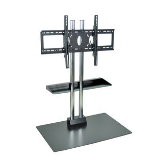 H. Wilson Universal 45 inch Flat Panel Stand with Shelf Luxor Stands & Carts