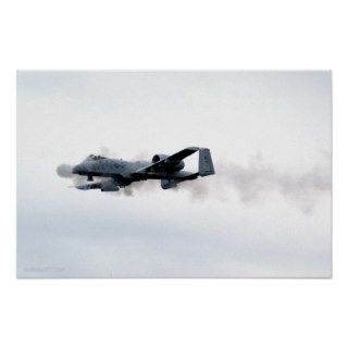 A10 fires 30mm Cannon Poster