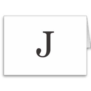 "the letter J" Greeting Card