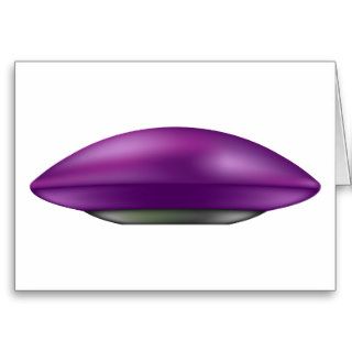 Purple ufo greeting cards