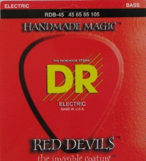 DR Strings Bass Extra Life" Red Coated, .045 .105, Red Devils, MR RD 45 Musical Instruments