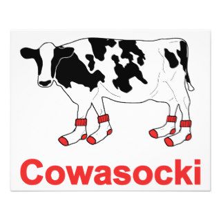 Milk Cow in Socks   Cowasocki Cow A Socky Flyer Design