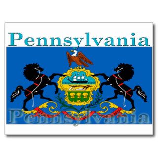 Pennsylvania State Flag Postcards