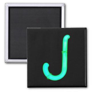 Letter "K" Neon Light Monogram Magnets