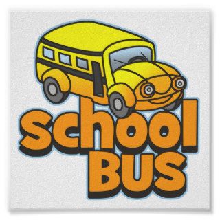 Kids School Bus Poster
