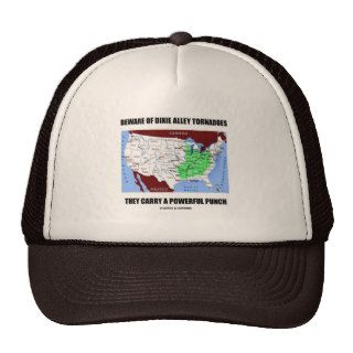 Beware Of Dixie Alley Tornadoes Powerful Punch Trucker Hats