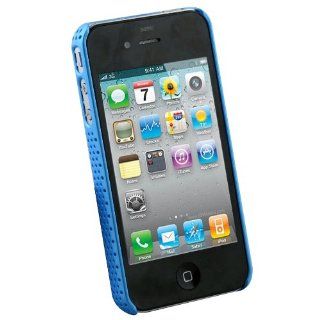 Mesh Net Hard Cover Case for Apple Iphone 4 4G (Blue) Cell Phones & Accessories