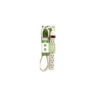 Coleman Cable 04617 6 Outlet Surge Protector with 4 Feet Cord