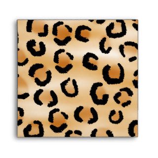 Personalized Monogram Leopard Print Pattern. Envelopes