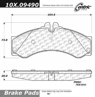 Centric Parts 102.09490 102 Series Semi Metallic Standard Brake Pad Automotive