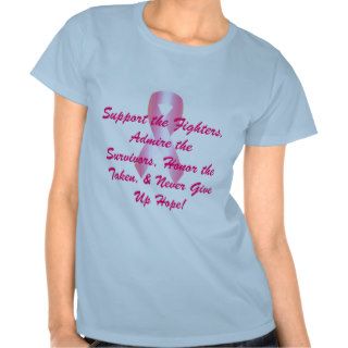 Support the Fighters, Admire the Survivors,Tee Shirt