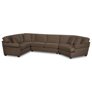 Possibilities Roll Arm 3 pc. Left Arm Sofa Sectional, Earth