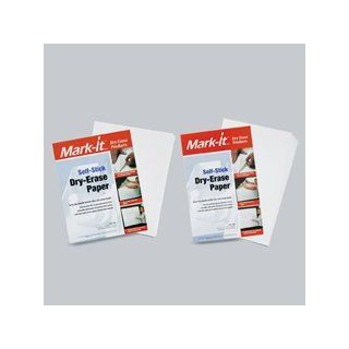 Self Stick, Dry Erase Paper Sheets, 8 1/2 x 11, 5 Sheets/Pack (TSO103) 