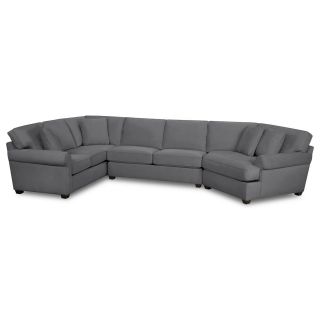 Possibilities Roll Arm 3 pc. Left Arm Sofa Sectional, Thunder