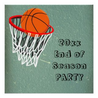 End of Basketball Season Party Invitation