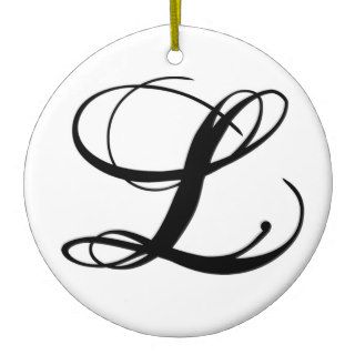 Letter L Christmas Tree Ornaments