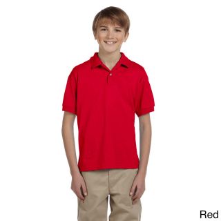 Gildan Gildan Youth Dryblend 50/50 Jersey Polo Shirt Red Size L (14 16)