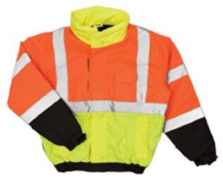 ML Kishigo JS117 Polyester Tri Sport Bomber Jacket with Thermal Sleeves, 4X Large, Lime/Orange Protective Lab Coats And Jackets