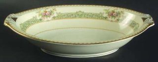 Meito Dexter (Orleans Shape) 11 Oval Vegetable Bowl, Fine China Dinnerware   Or