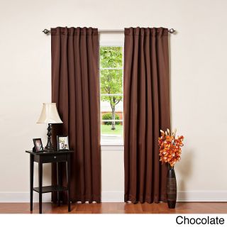 None Insulated Thermal Blackout 84 inch Curtain Panel Pair Brown Size 52 x 84
