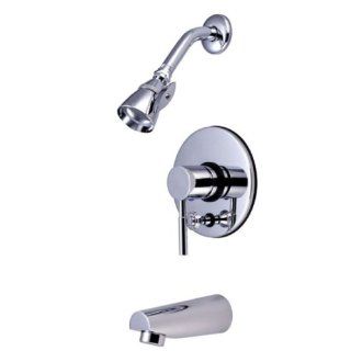 Kingston Brass KB86910DL Concord Tub and Shower Faucet with Diverter and Lever Handle, Polished Chrome    
