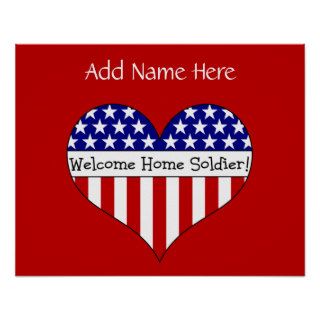 Welcome Home Soldier (Customizable Name) Print