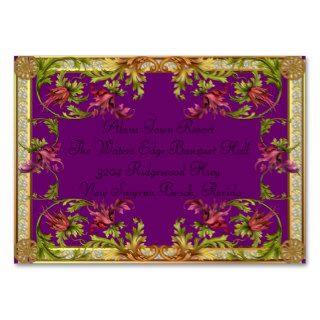Purple B Additional Wedding Invitation Information Business Card Templates