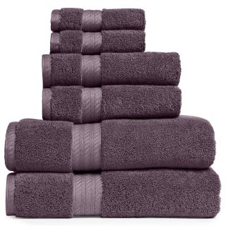 ROYAL VELVET Egyptian Cotton Solid 6 pc. Bath Towel Set, Plum Splendor