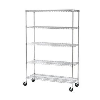 Seville Classics UltraZinc 5 Shelf NSF 60 Commercial Steel Wire Shelving Sys
